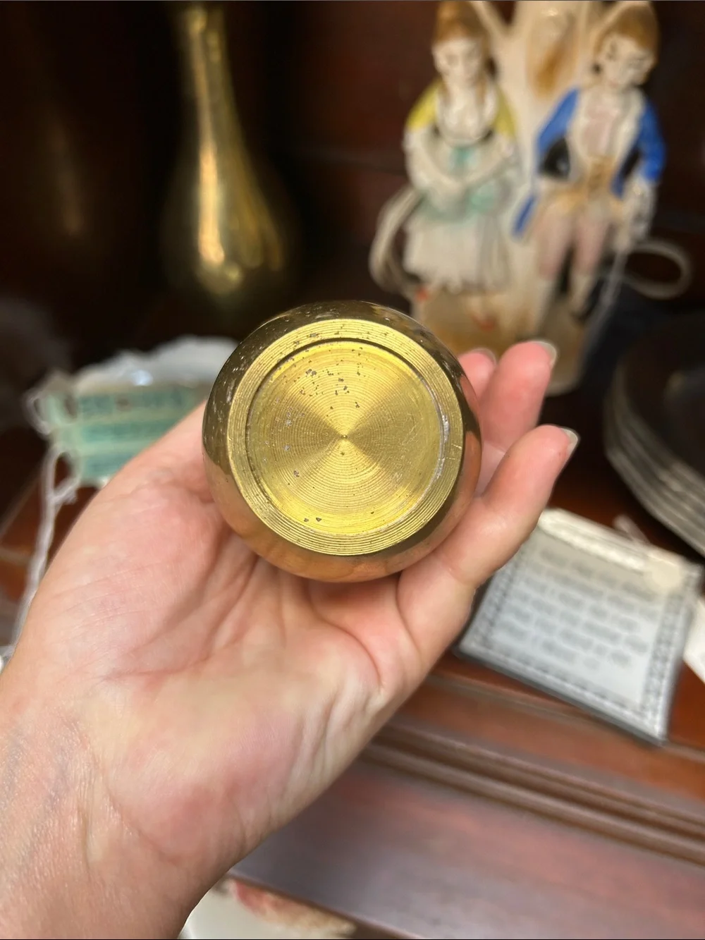 Vintage 6” & 8” Pair of Brass Bud Vases